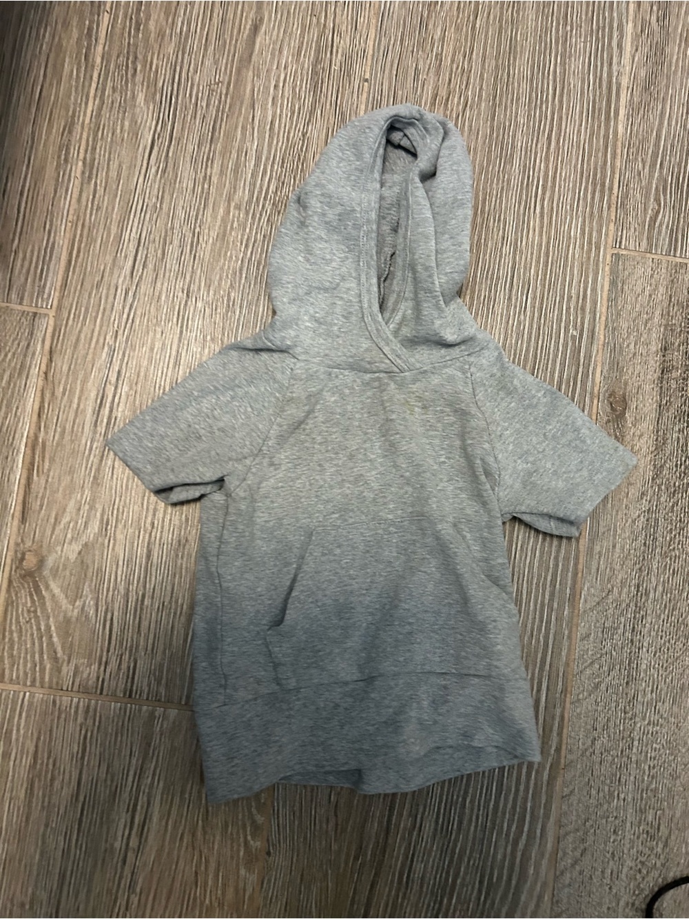 Kids Short Sleeve Hooded Tee - Gray